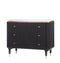 The Fox & Roe Houston Console in Washed Black Finish with Marble Top