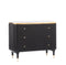 The Fox & Roe Houston Console in Washed Black Finish with Marble Top