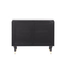 The Fox & Roe Houston Console in Washed Black Finish with Marble Top