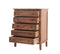 The Fox & Roe Marbon 5 Drawer Chest in Tahoe Brown Finish