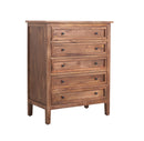 The Fox & Roe Marbon 5 Drawer Chest in Tahoe Brown Finish