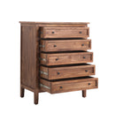 The Fox & Roe Marbon 5 Drawer Chest in Tahoe Brown Finish