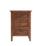 The Fox & Roe Marbon 3 Drawer Nightstand in Tahoe Brown Finish