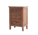 The Fox & Roe Marbon 3 Drawer Nightstand in Tahoe Brown Finish