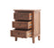 The Fox & Roe Marbon 3 Drawer Nightstand in Tahoe Brown Finish