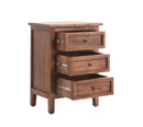 The Fox & Roe Marbon 3 Drawer Nightstand in Tahoe Brown Finish