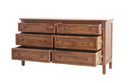 The Fox & Roe Marbon 6 Drawer Dresser in Tahoe Brown Finish