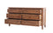 The Fox & Roe Marbon 6 Drawer Dresser in Tahoe Brown Finish