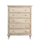 The Maison 5-Drawer Narrow Dresser in Olive Wash Finish