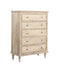 The Maison 5-Drawer Narrow Dresser in Olive Wash Finish