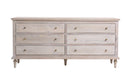 The Maison 6-Drawer Dresser in Olive Wash Finish