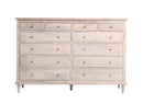 The Maison 12-Drawer Dresser in Olive Wash Finish