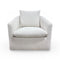 The Abby Swivel Chair in Nomad Snow