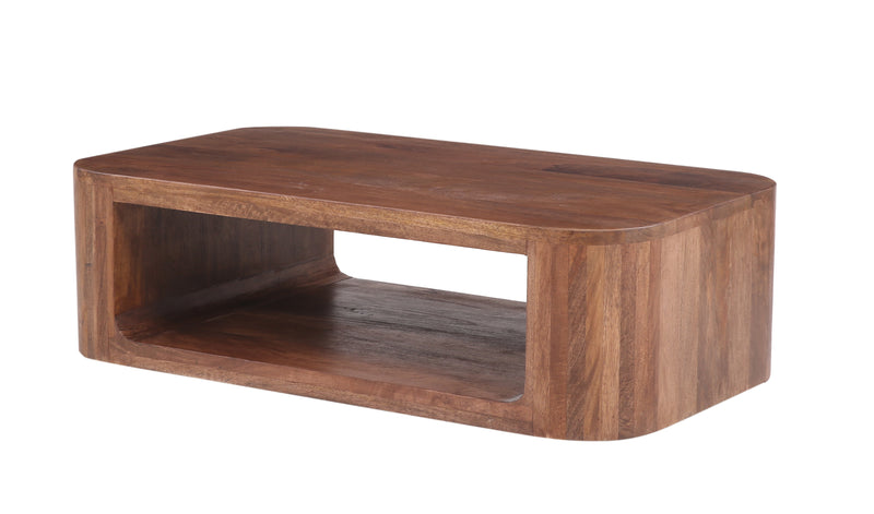 The Oslo Open Coffee Table in Tahoe Brown Finish