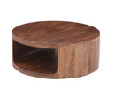 The Oslo Open Round Coffee Table in Tahoe Brown Finish