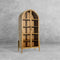 The Fox & Roe Tolle Display Cabinet with Drawer Storage in Distressed Walnut Finish