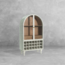 The Fox & Roe Fern Bar Cabinet with Drawer Storage in Pale Blue & Natural Finishes