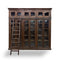 The Warren Glass Door Bookcase 3 Column in Tea Brown Finish