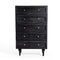 The Fox & Roe Fern Highboy Chest with Marble Top in Sandblasted Black Finish