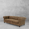 Mayo Furniture Collection 8888L Sofa in Stallone Rawhide Leather + Brass Nailhead Finish