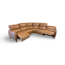 Kelsey 5pc Power Reclining Sectional in York Butternut Leather