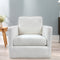 The Kristen Track Arm Swivel Accent Chair in Nomad Snow