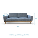 The Lucy Sofa in Brent Denim Fabric