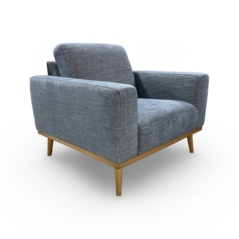 The Lucy Chair in Brent Denim Fabric