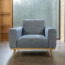 The Lucy Chair in Brent Denim Fabric