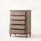 The Fox & Roe Maison 5 Drawer High Boy Chest of Drawers in Sandblast Salvage Grey Finish