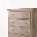 The Fox & Roe Maison 5 Drawer High Boy Chest of Drawers in Sandblast Salvage Grey Finish