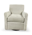 Mayo Fabric Swivel Glider Chair in Shawcrest Oyster