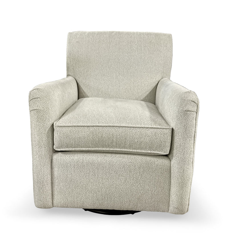 Mayo Fabric Swivel Glider Chair in Shawcrest Oyster