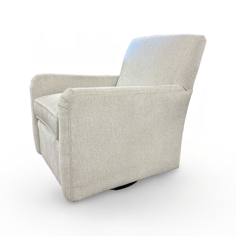 Mayo Fabric Swivel Glider Chair in Shawcrest Oyster