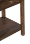 The Amara Side Table w/ Drawer in Wire Brush Antique Finish