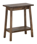 The Amara Tall Side Table w/ Drawer in Wire Brush Antique Finish