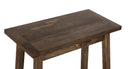 The Amara Tall Side Table w/ Drawer in Wire Brush Antique Finish