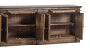 The Fox & Roe Athens 114" Media Console in Wire Brush Antique Finish