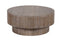 The Fox & Roe Byron Round Coffee Table in New Zealand Pine with Salvage Grey Finish