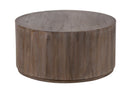 The Fox & Roe Drum Coffee Table in Salvage Grey Finish