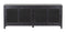 The Fox & Roe Folsom Glass Media Console in Matte Black Wash