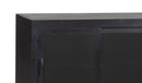 The Fox & Roe Folsom Glass Media Console in Matte Black Wash