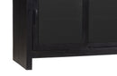 The Fox & Roe Folsom Glass Media Console in Matte Black Wash