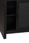 The Fox & Roe Folsom Glass Media Console in Matte Black Wash