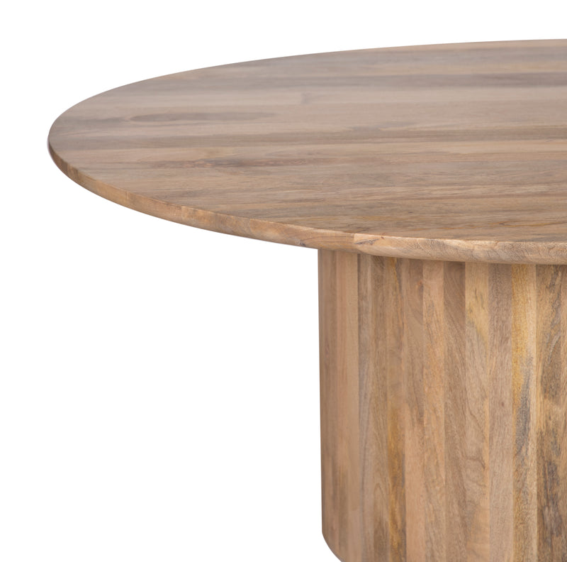 The Oslo Pedestal Round Dining Table in Organic Matte Finish