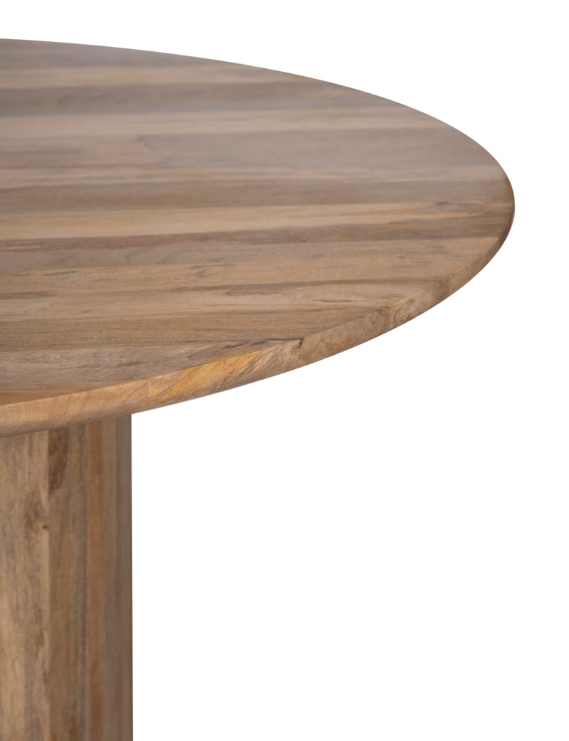 The Oslo Pedestal Round Dining Table in Organic Matte Finish