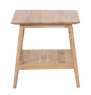 The Portola End Table with Shelf in Oxy Acacia Natural Finish