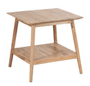 The Portola End Table with Shelf in Oxy Acacia Natural Finish