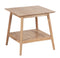 The Portola End Table with Shelf in Oxy Acacia Natural Finish