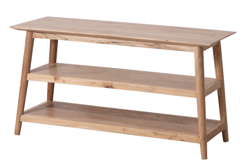 The Portola Media Console Table in Oxy Acacia Natural Finish